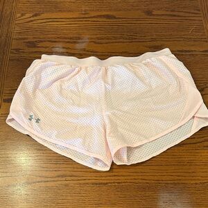 Women’s Under Armour Light Pink Athletic Shorts size large